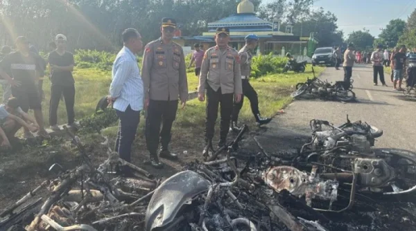 Sengketa Lahan di Sergai Sumut Berujung Pembakaran Truk dan Puluhan Sepeda Motor